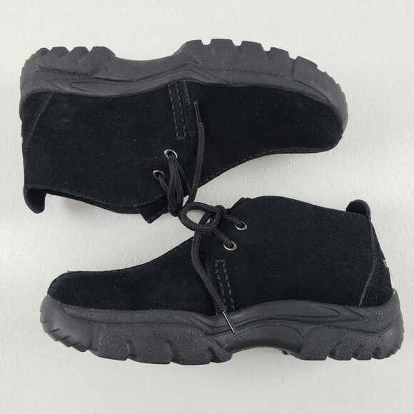 Roper Suede Chukka Ankle Boot Womens 8.5 Black Lace Up Split Toe Casual Western - Picture 5 of 12